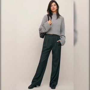 Reformation Mason Pant in Black And White Stripe
